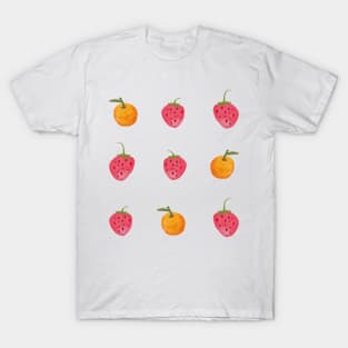 1 orange 2 strawberries T-Shirt